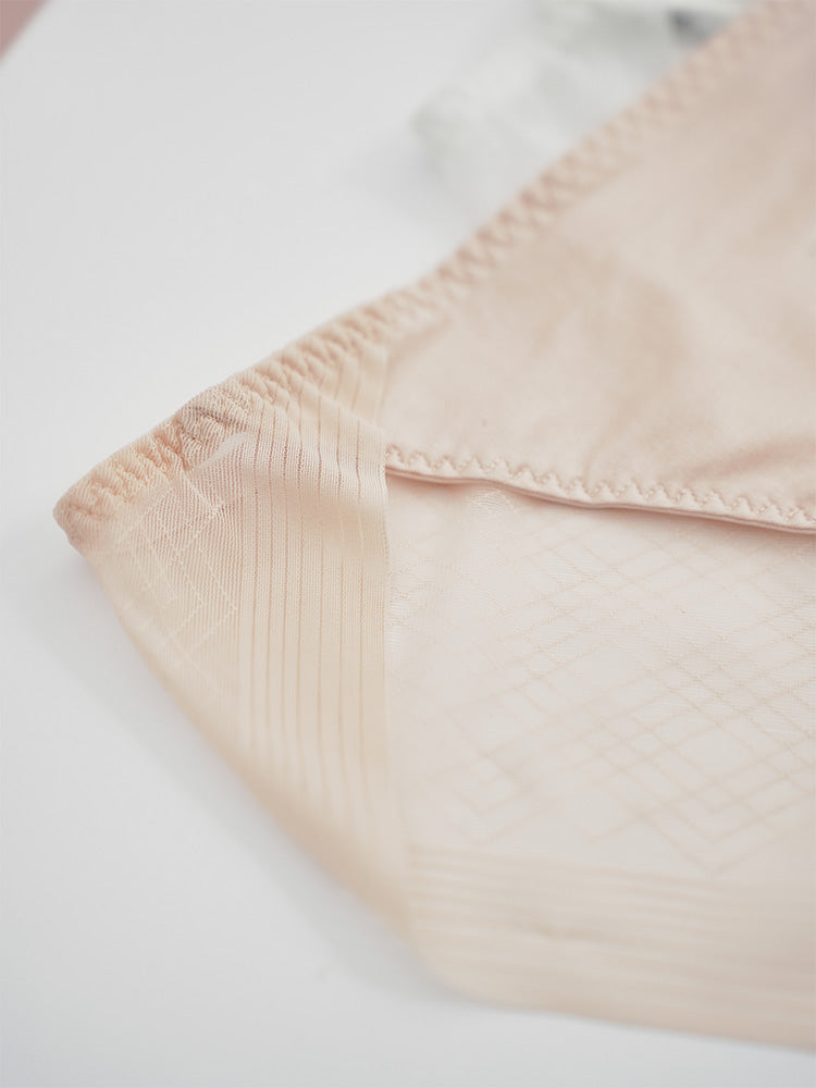 透け感 レーストリム メッシュショーツ クロッチ100%マルベリーシルク