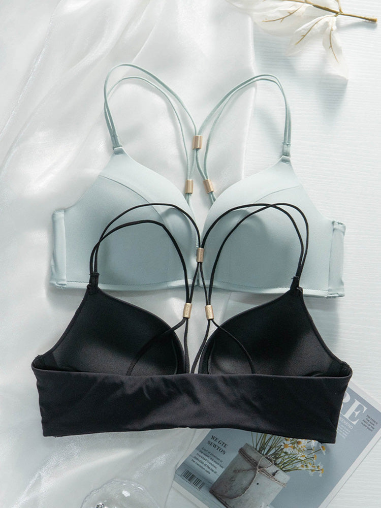 シームレス フロントホック ブラ&ショーツセット