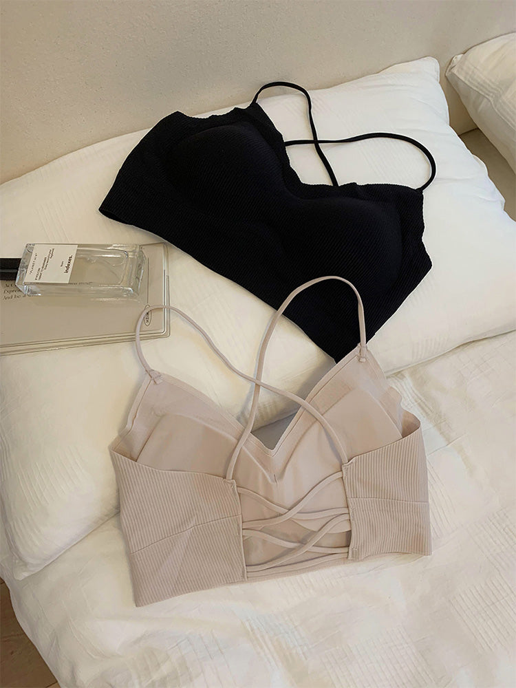 【ノンワイヤー】美背中シームレスブラトップ