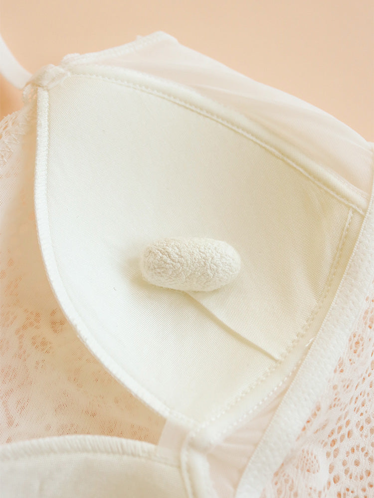 【ノンワイヤー】チラ見え対策 谷間隠し 総レースブラトップ