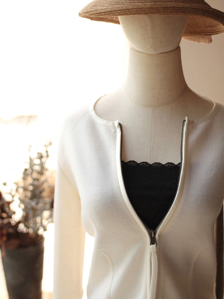 【ノンワイヤー】チラ見え対策 谷間隠し 総レースブラトップ