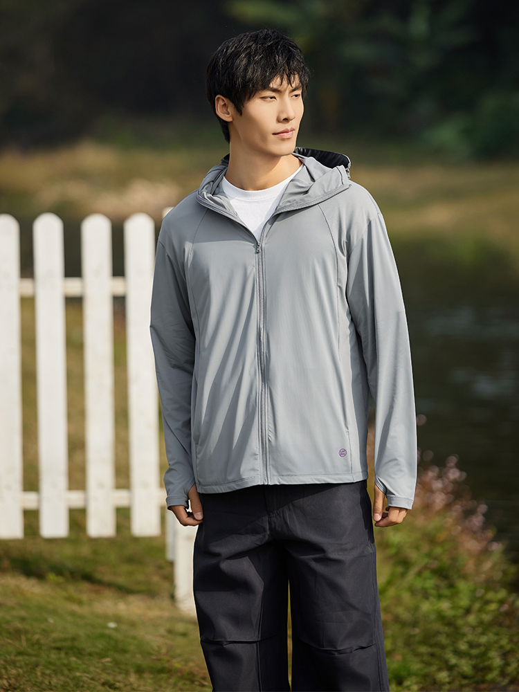 【在庫処分】顔まで全面的に日焼け止め!接触冷感パーカー(男性)