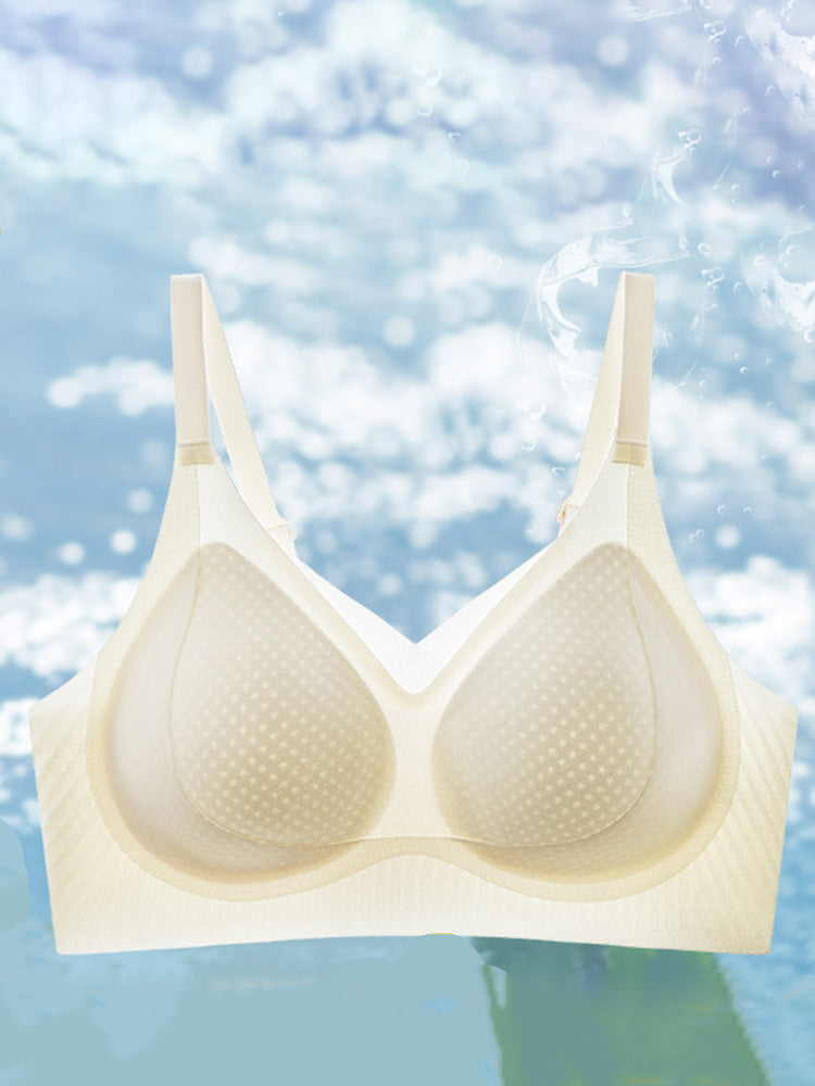 【ノンワイヤー】しっかりサポート 無縫製ヒンヤリブラ