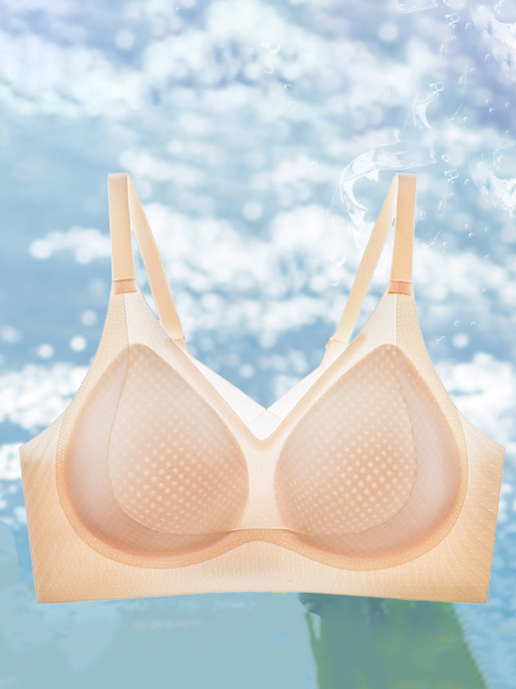【ノンワイヤー】しっかりサポート 無縫製ヒンヤリブラ