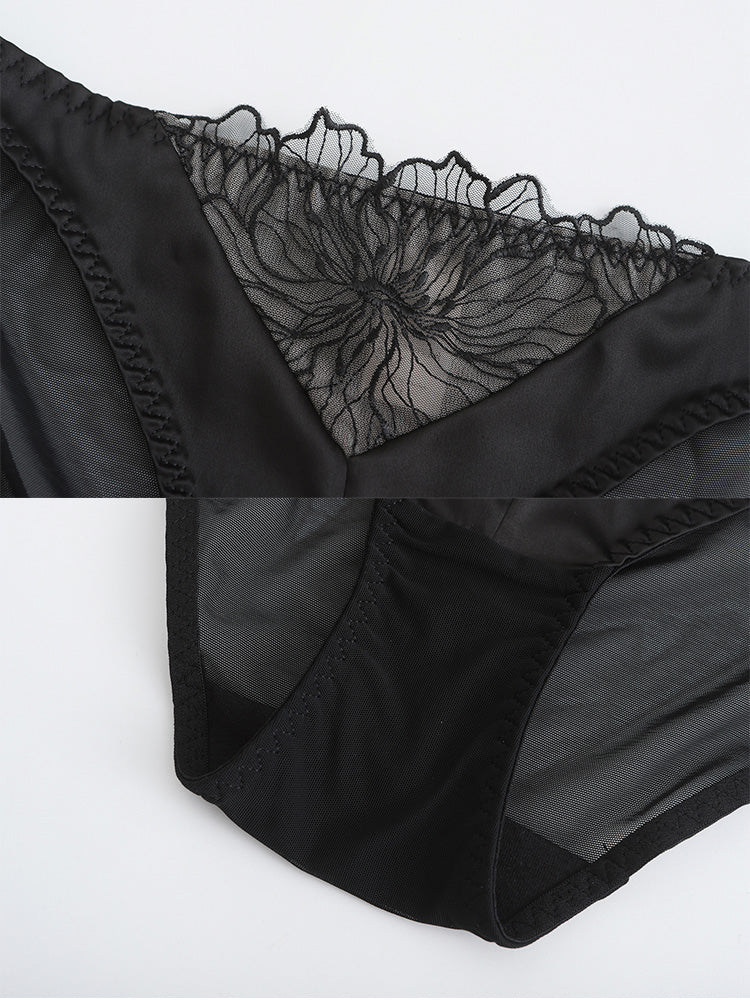 【ノンワイヤー】刺繍飾り ノンワイヤー盛りブラ