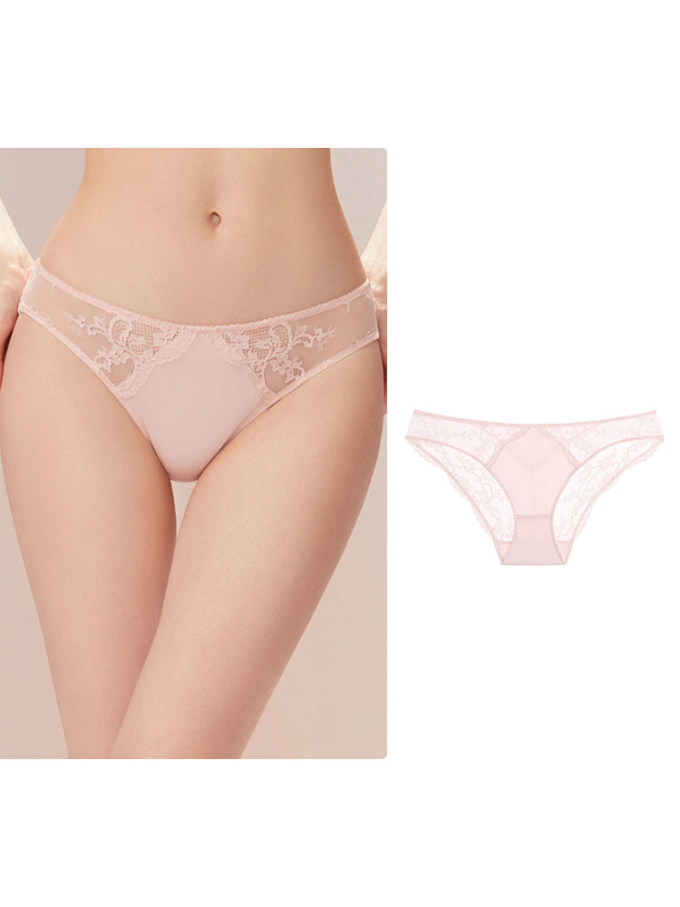 3/4カップ 総レースブラ ペアショーツ