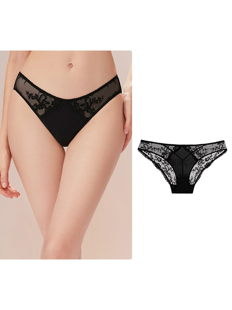 3/4カップ 総レースブラ ペアショーツ