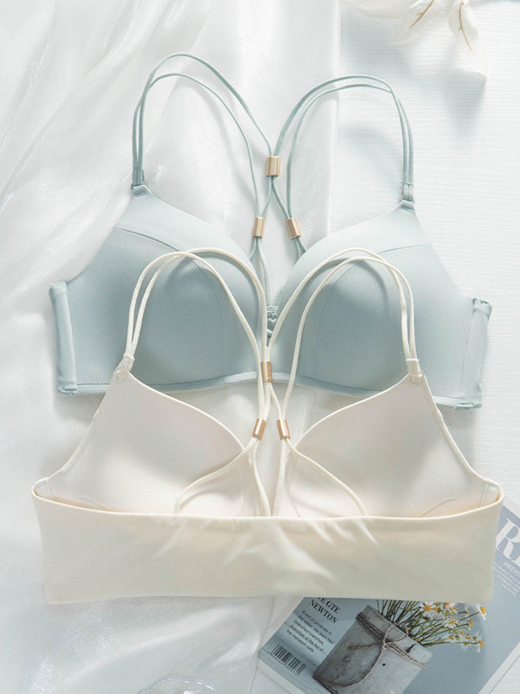シームレス フロントホック ブラ&ショーツセット