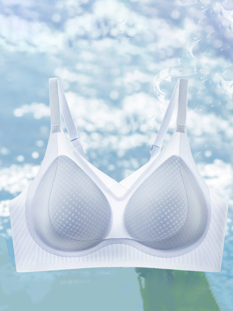【ノンワイヤー】しっかりサポート 無縫製ヒンヤリブラ