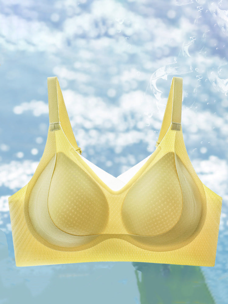 【ノンワイヤー】しっかりサポート 無縫製ヒンヤリブラ