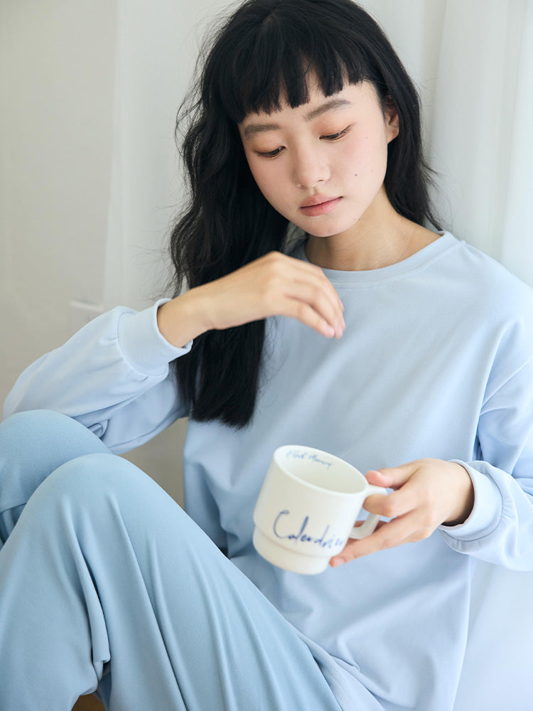 【在庫処分】柔らかいルームウェア パジャマ 起毛無地