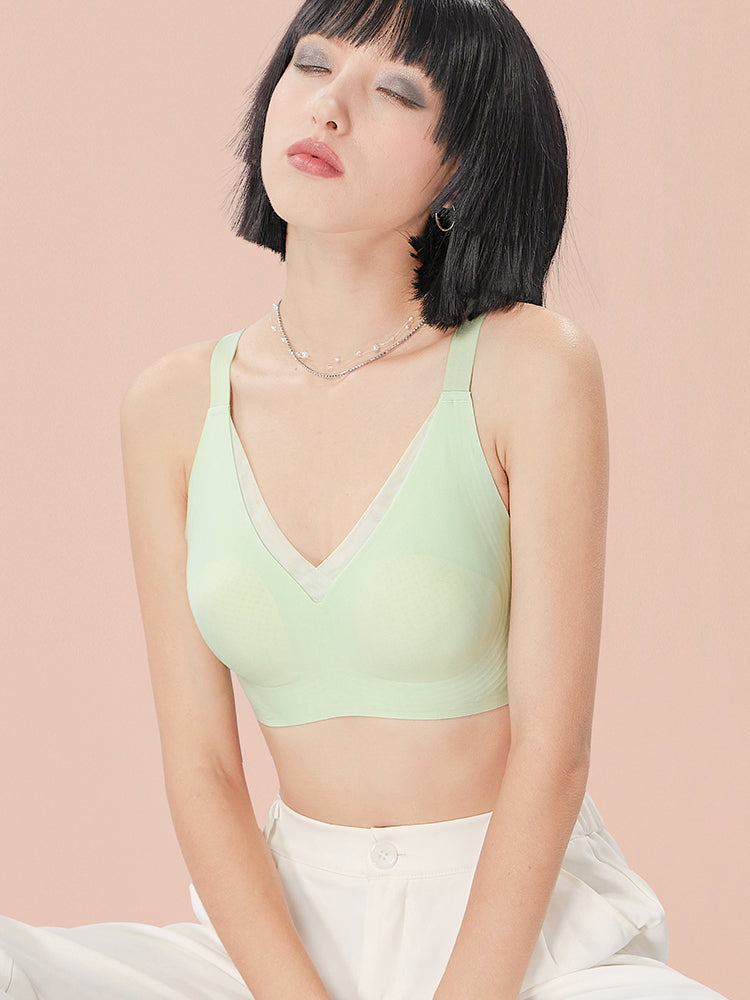 半固定通気パッド 小さく見えブラ