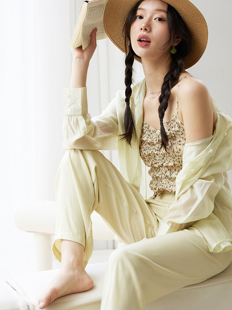 さらっとした素材感 蒸れないシアーシャツ