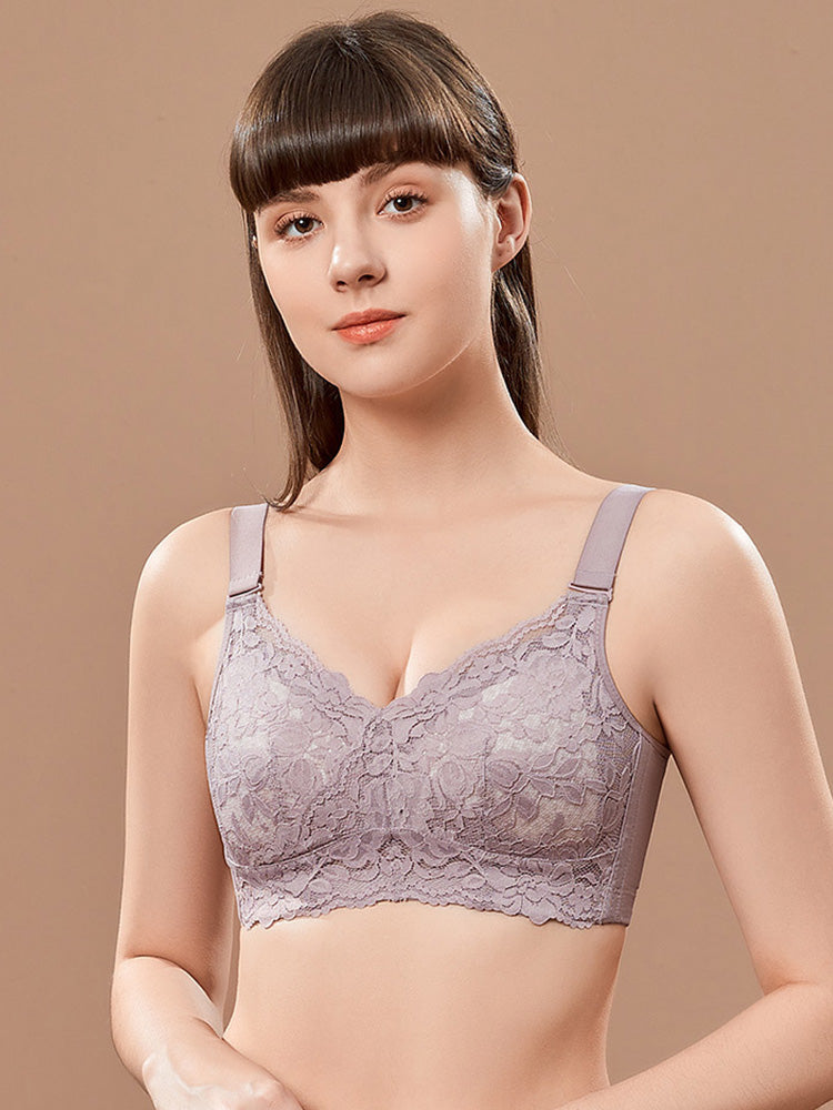 【在庫処分・ノンワイヤー】通気メッシュ構造カップ 小さく見えブラ