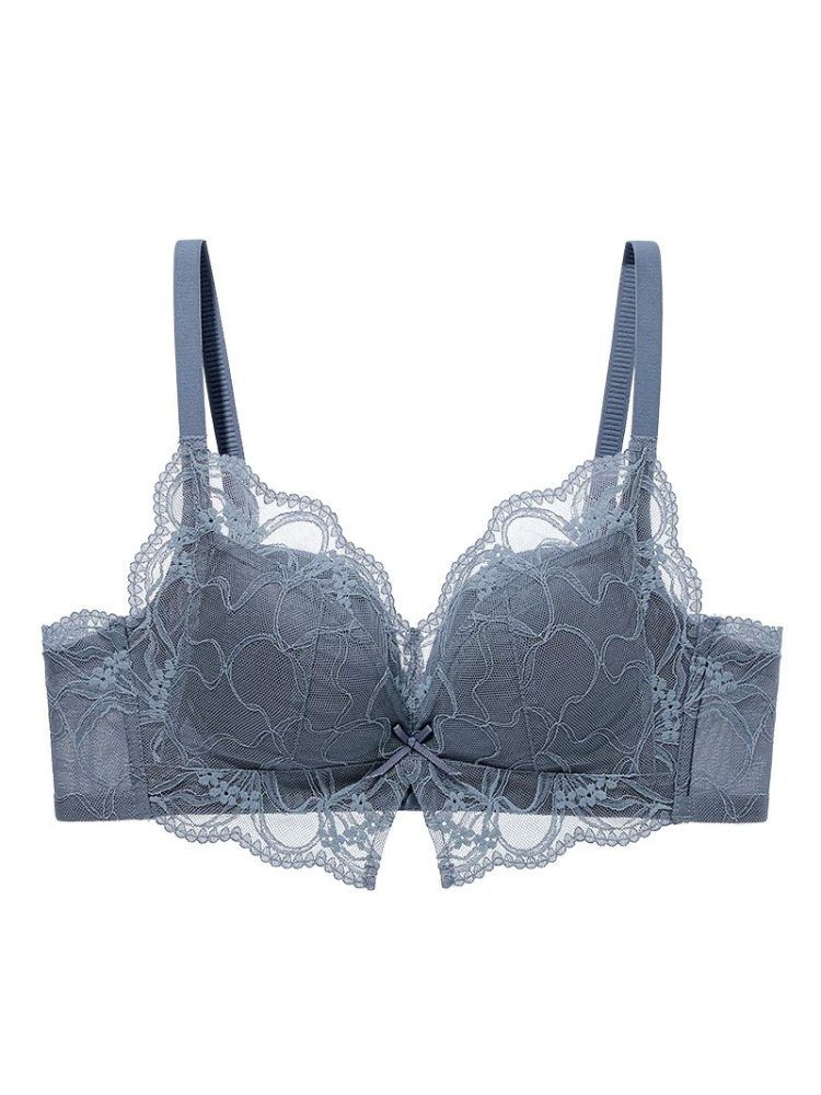 【ノンワイヤー盛れる】下厚パッド 大人っぽい総レースブラ&ショーツ