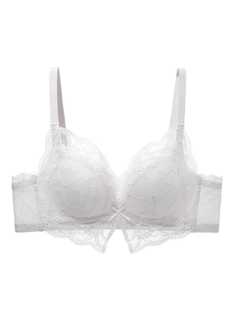 【ノンワイヤー盛れる】下厚パッド 大人っぽい総レースブラ&ショーツ