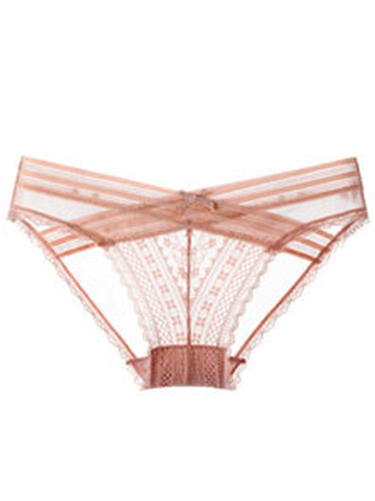 バックメッシュ構造レースショーツ