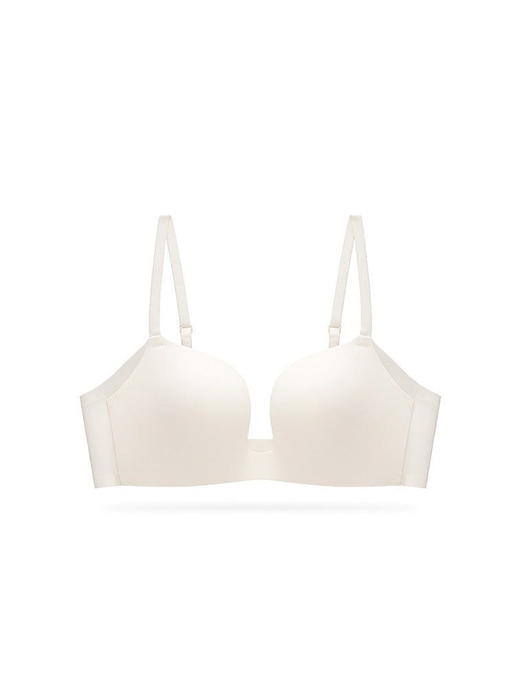 【ノンワイヤー】Vネック シームレスブラ 谷間メイク