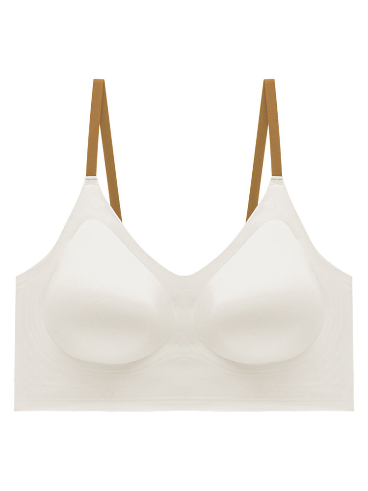 【在庫処分・3/4カップ】ノンワイヤー シームレス プッシュアップブラ
