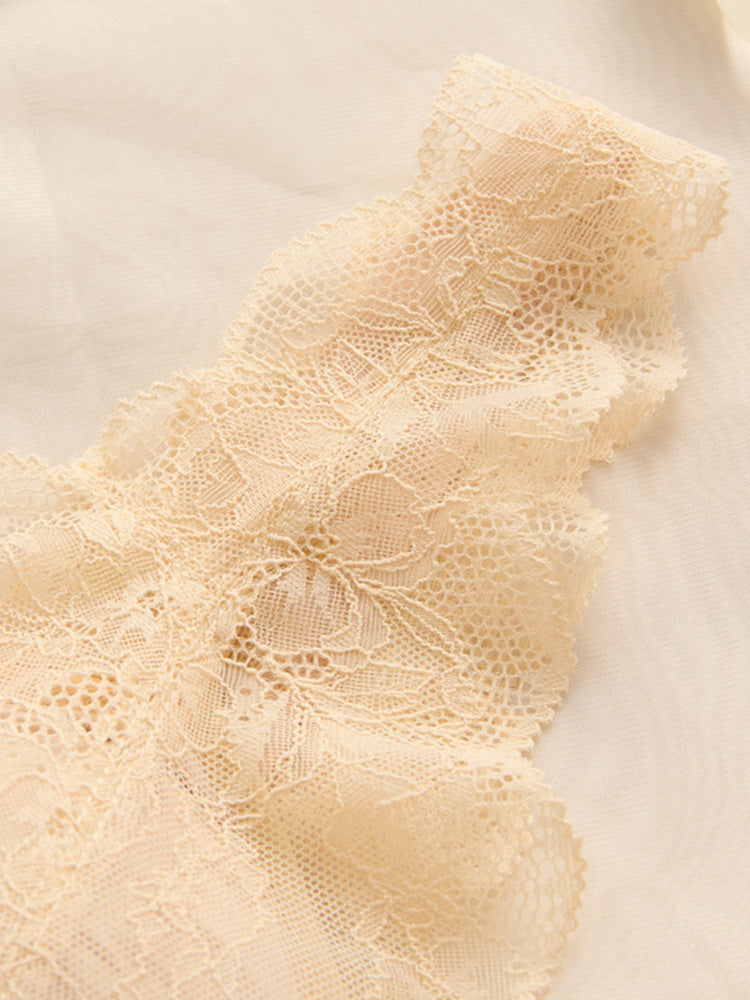 【ノンワイヤー】総レース通気 ナイトブラ