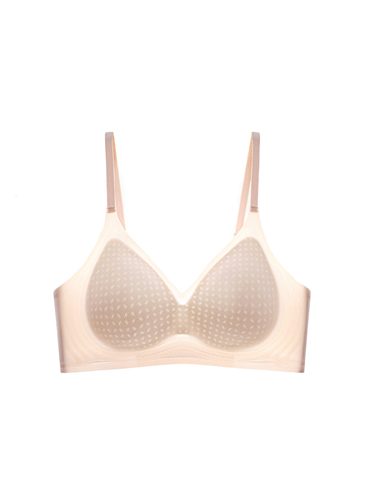 【ノンワイヤー】抜群の通気性 シームレスブラ