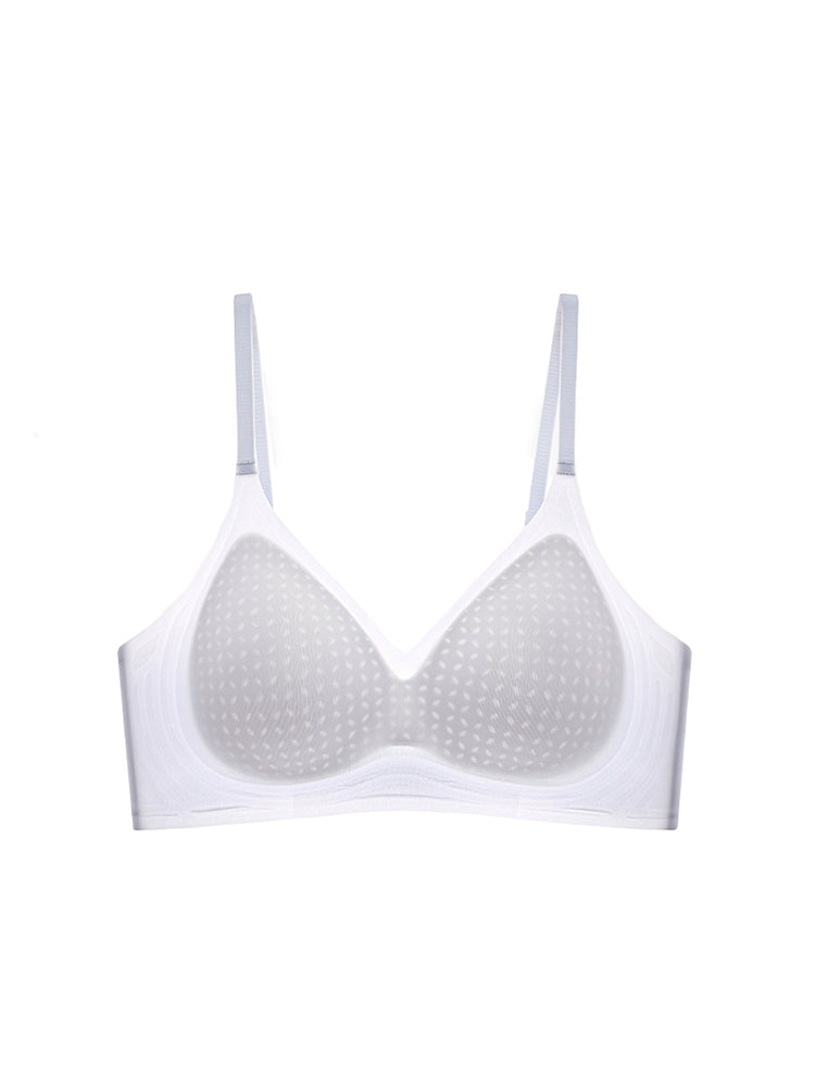 【ノンワイヤー】抜群の通気性 シームレスブラ