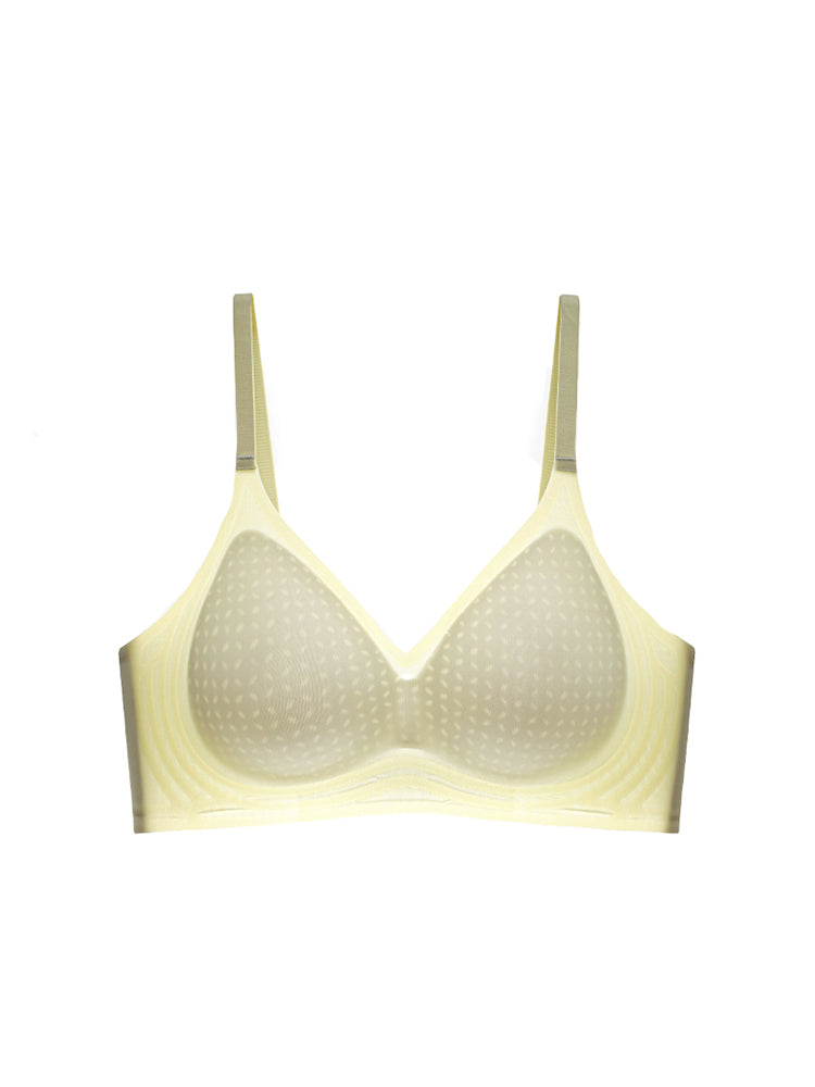 【ノンワイヤー】抜群の通気性 シームレスブラ