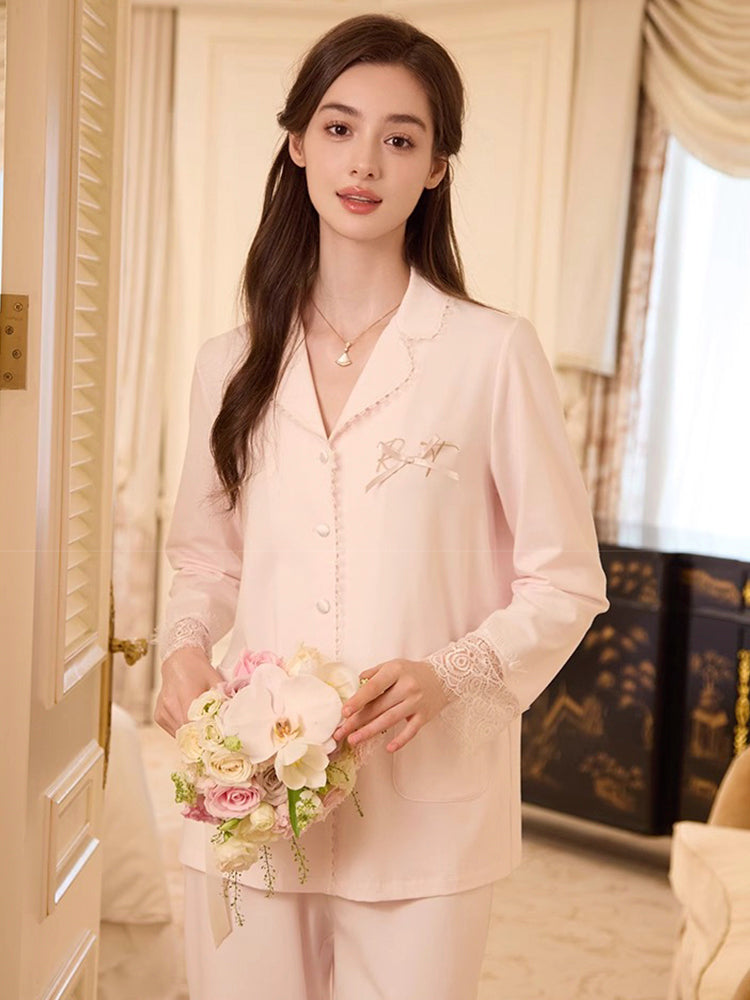 優しい肌触り レースパジャマ