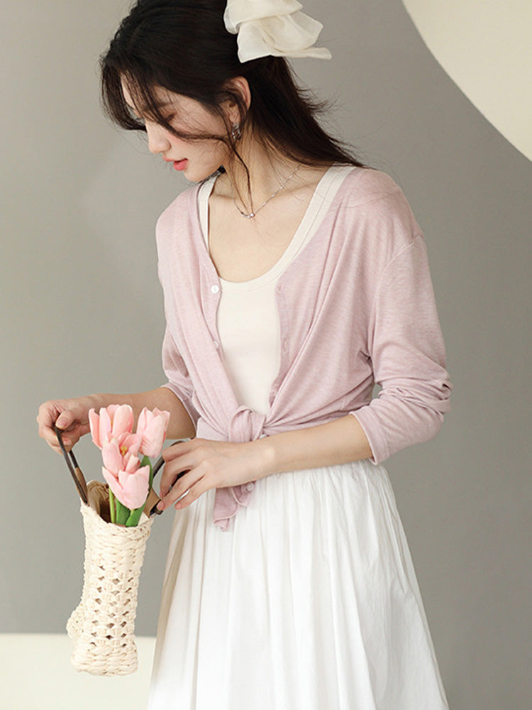 【在庫処分】Naia™ 薄手冷房対策カーディガン