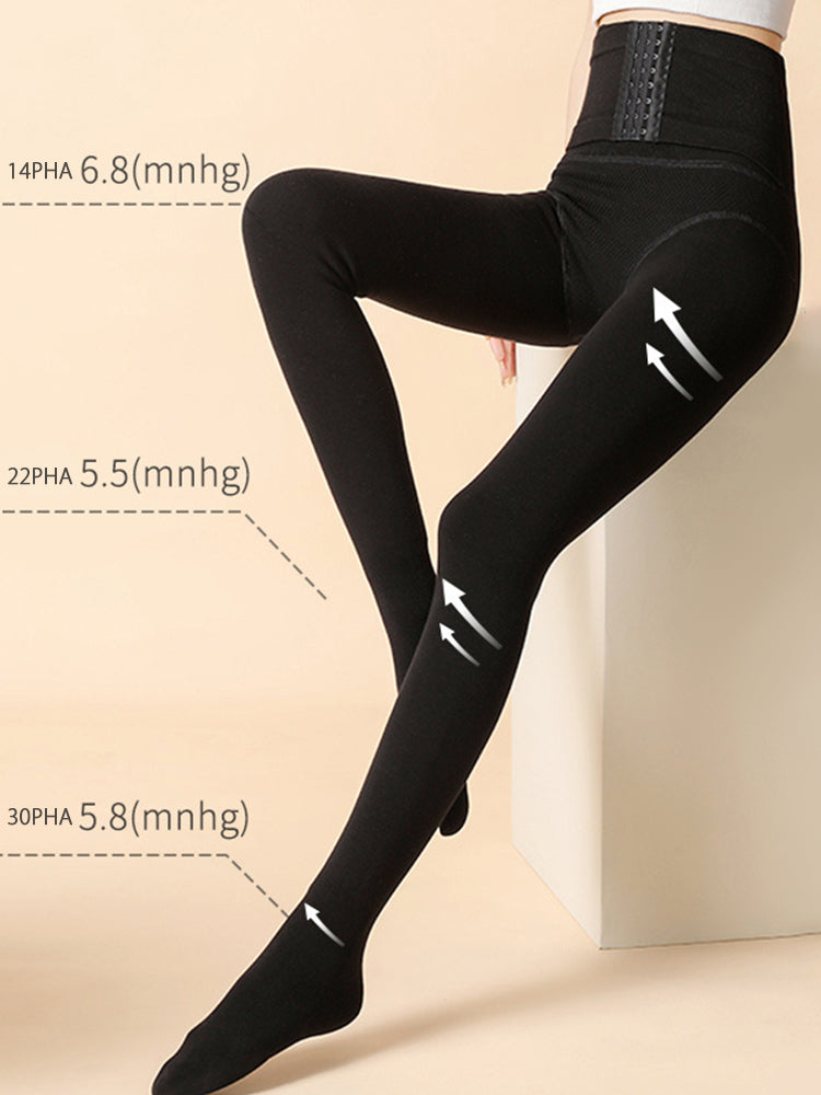 【在庫処分】厚さ選べる!あったかコルセット付き【裏起毛】やわ圧レギンス タイツ&トレンカ2種類