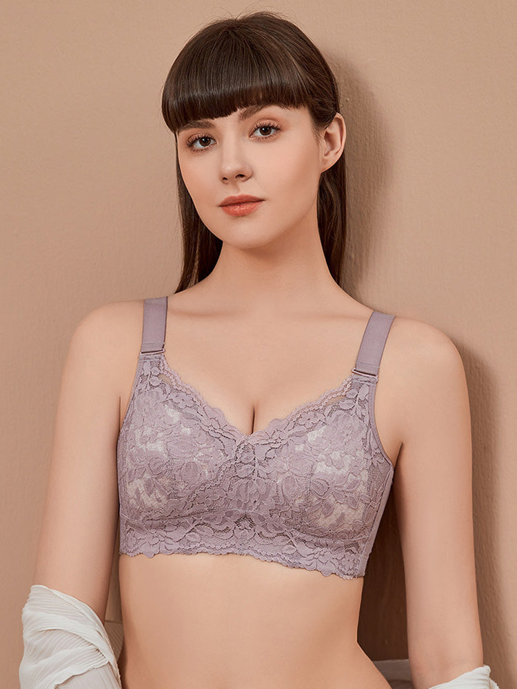 【在庫処分・ノンワイヤー】通気メッシュ構造カップ 小さく見えブラ