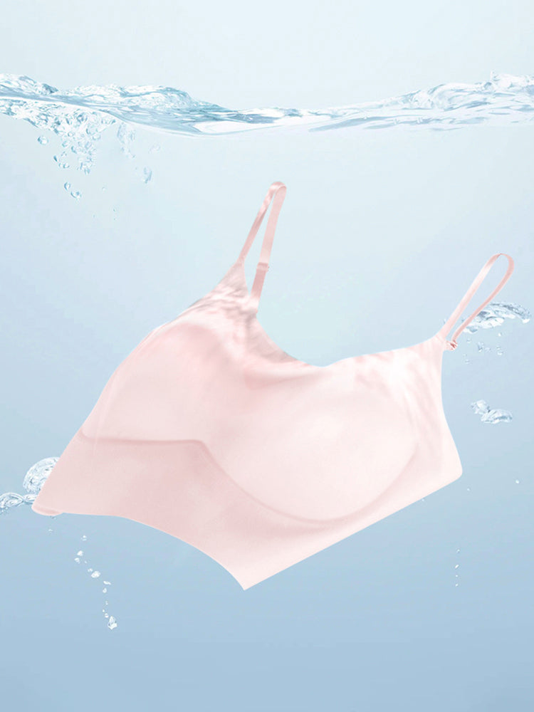 【ノンワイヤー】薄手無縫製 冷感 ブラトップ