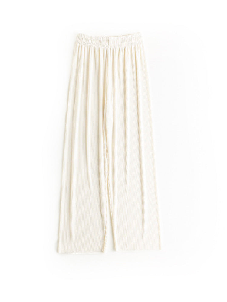 【在庫処分】体型カバープリーツ加工パンツ