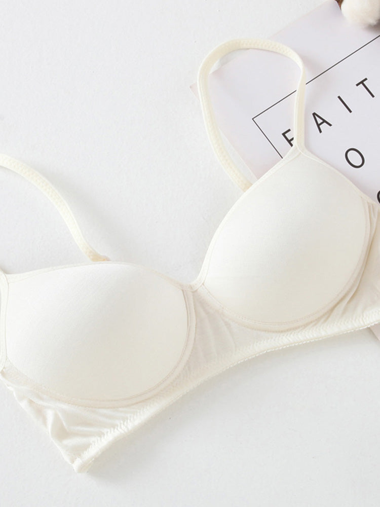 【ノンワイヤー】軽いつけごこち ノンワイヤーブラ 100%マルベリーシルク