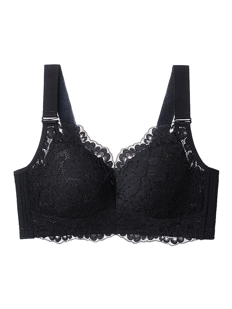 【ノンワイヤー】小さく見え総レースブラ
