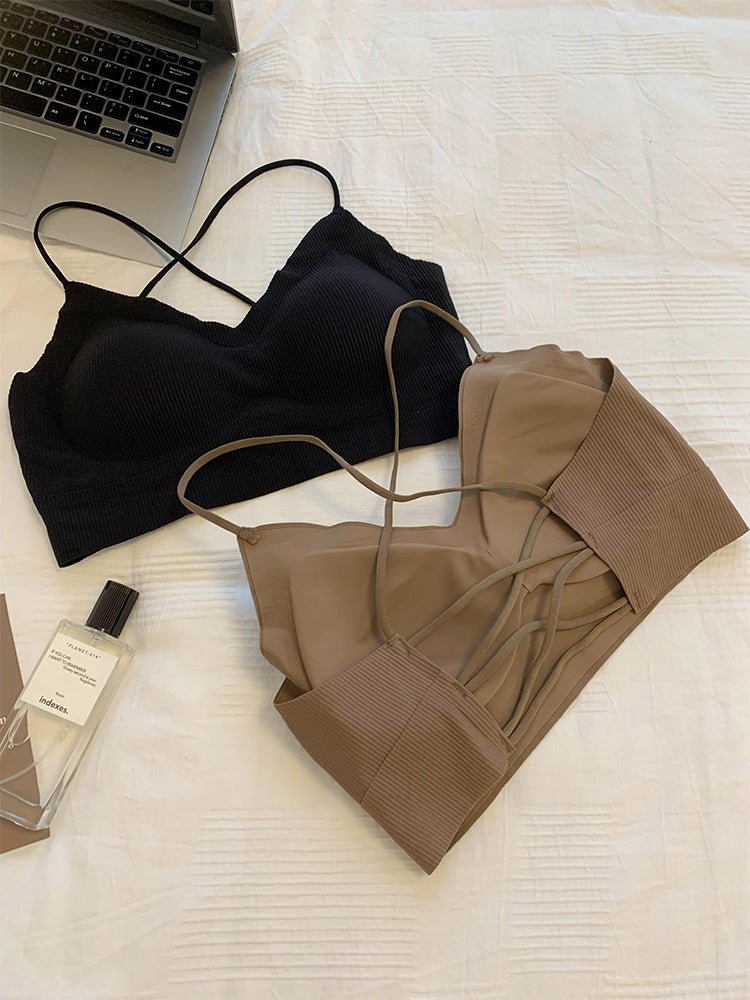 【ノンワイヤー】美背中シームレスブラトップ