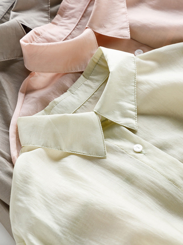 さらっとした素材感 蒸れないシアーシャツ