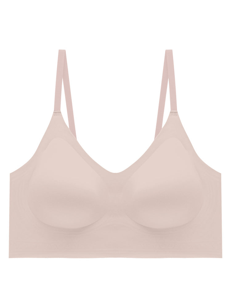 【在庫処分・3/4カップ】ノンワイヤー シームレス プッシュアップブラ
