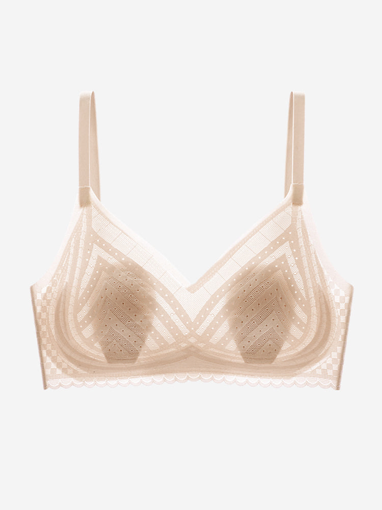 【ムレにくい・ノンワイヤー】薄手シームレスブラ