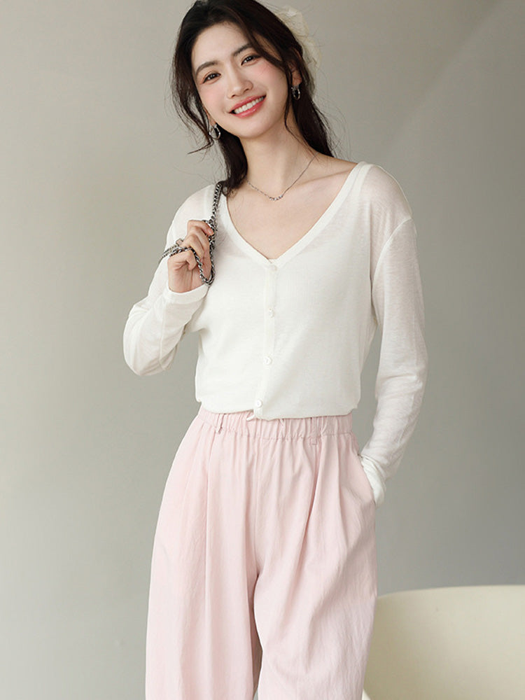 【在庫処分】Naia™ 薄手冷房対策カーディガン