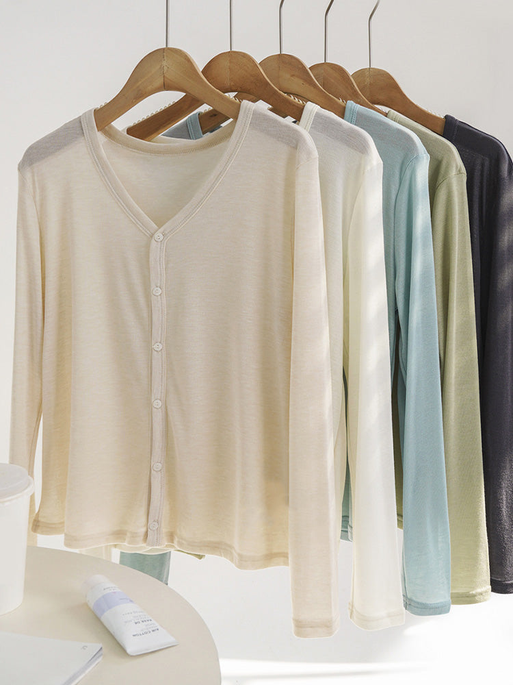 【在庫処分】冷房対策Vネックカーディガン