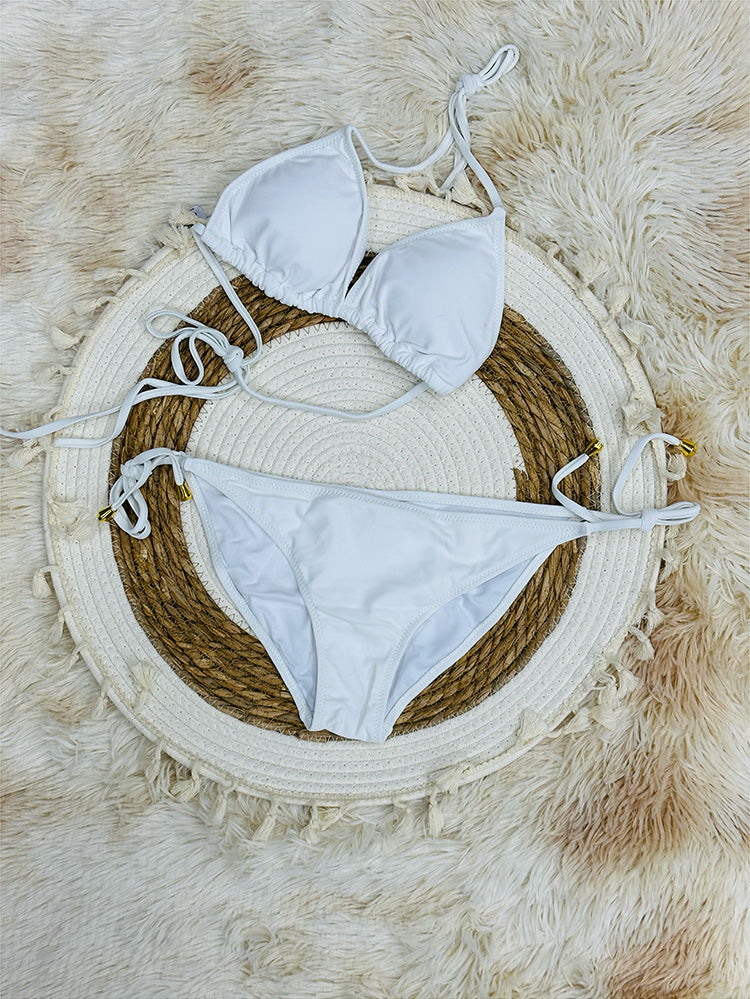 【ノンワイヤー】無地 三角ビキニ