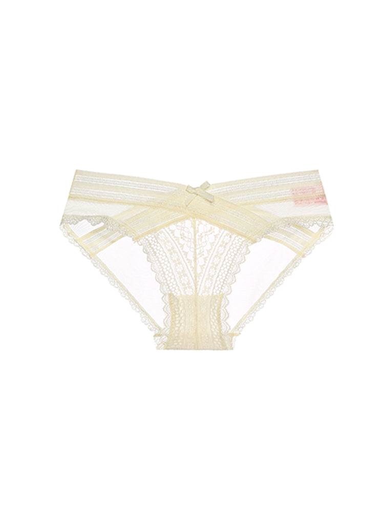 【ノンワイヤー】Vネック 総レースブラセット