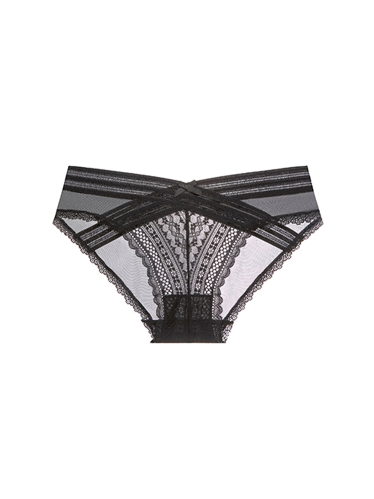 【ノンワイヤー】Vネック 総レースブラセット