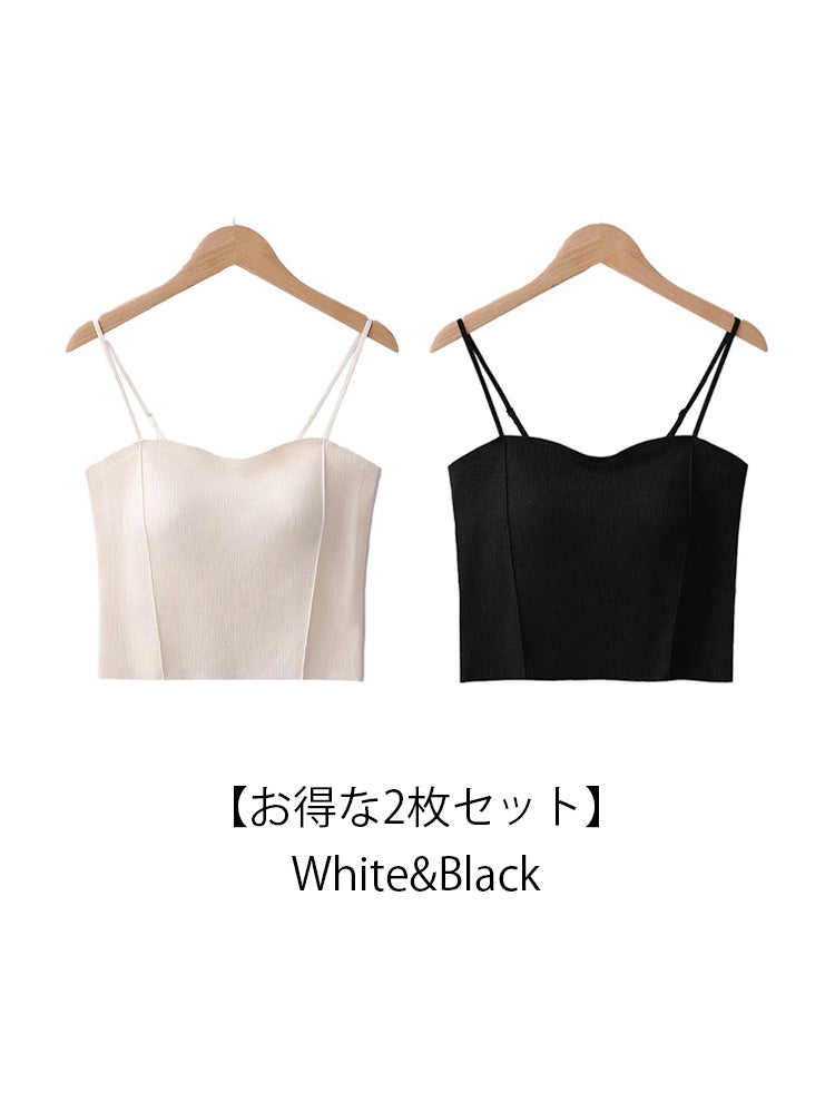 【パッド付き】一枚着OK コーデしやすいキャミソール