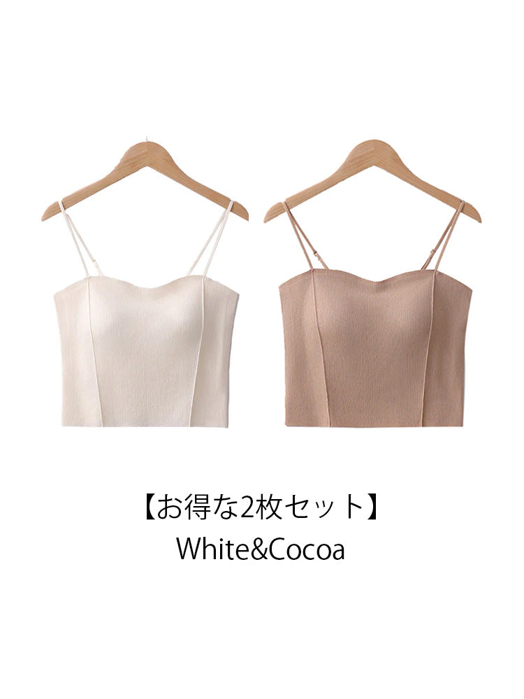 【パッド付き】一枚着OK コーデしやすいキャミソール