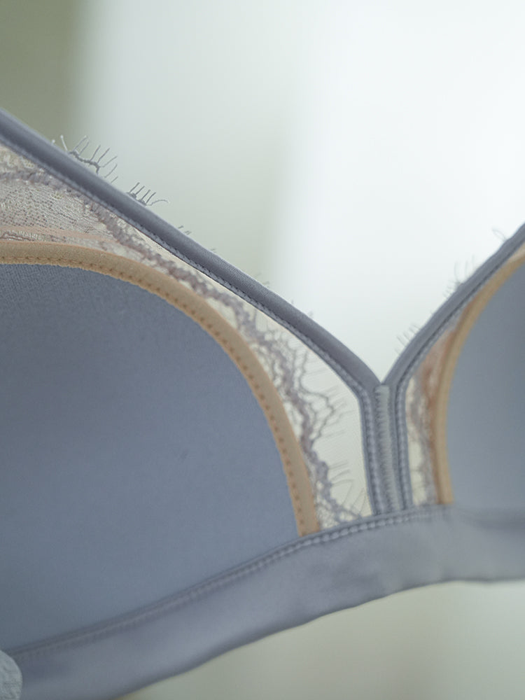 【ノンワイヤー】総レース ノンワイヤー通気ブラ&ショーツ