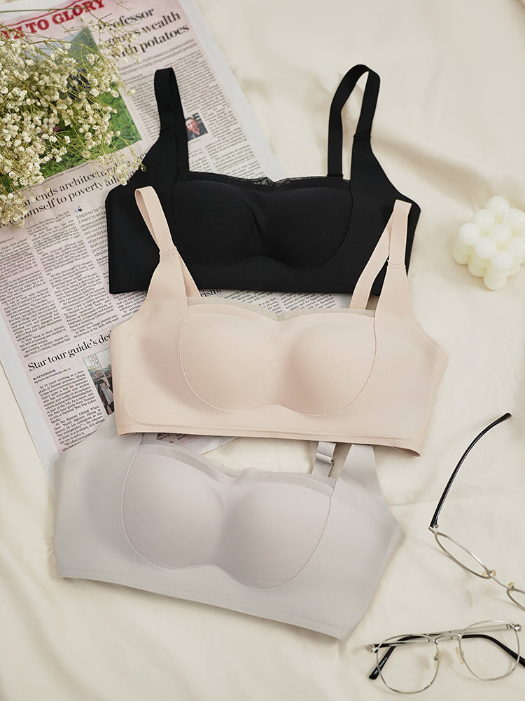 【在庫処分・ノンワイヤー】下厚カップシームレス ノンワイヤーブラ