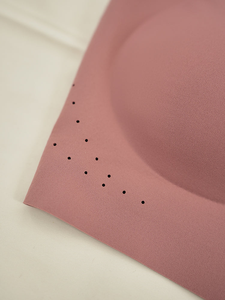 【在庫処分・ノンワイヤー】クロスバック メッシュ構造 通気 無縫製スポーツブラ