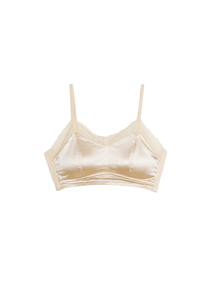 【Silky Comfort】贅沢シルク 総レースブラ